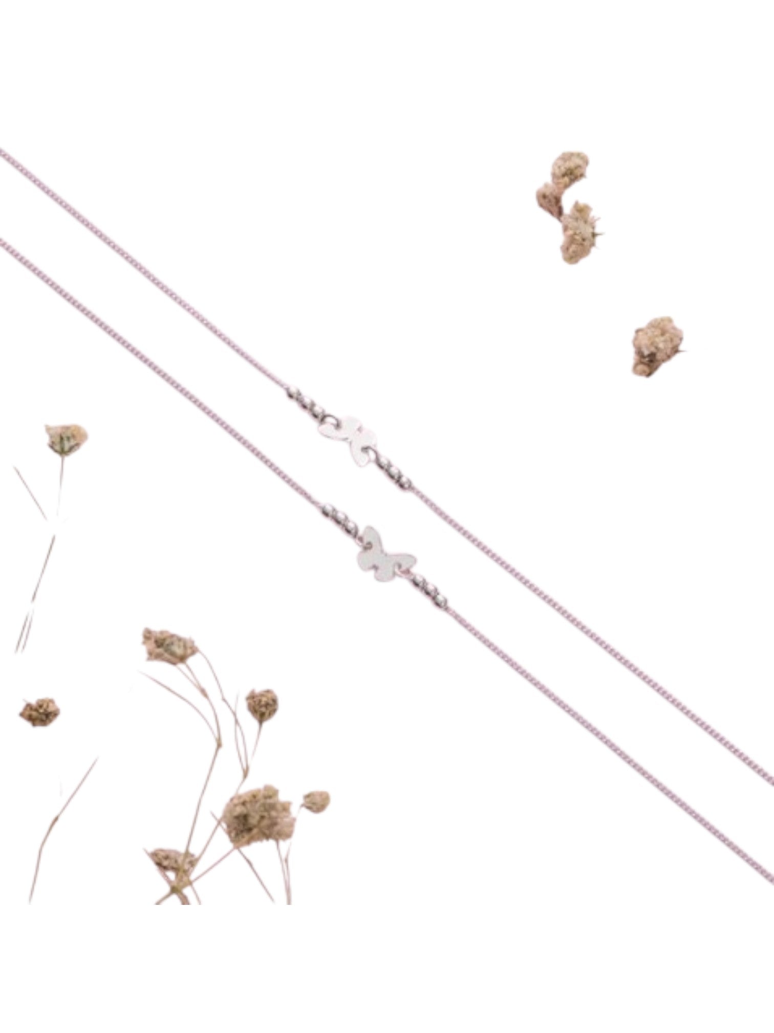 Minimalistic Butterfly 925 Sterling Silver Anklets By Kesardeep Impex For Women